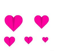 Autocollants muraux 3D en forme de cœur en PET pour la Saint-Valentin, la décoration de chambre, de salon et de cuisine (A)