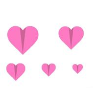 Autocollants muraux 3D en forme de cœur en PET pour la Saint-Valentin, la décoration de chambre, de salon et de cuisine (B)