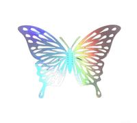 Autocollants muraux 3D en forme de papillon creux en plastique avec motifs de simulation multicolores pour salon, chambre à coucher, chambre d'enfant, décoration murale et salle de