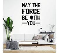Autocollants muraux amovibles en vinyle avec citations inspirantes « May The Force Be with You » - 45,7 cm