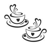 Autocollants muraux amovibles pour cuisine, café, thé, café, tasse - Citation à faire soi-même - Pour restaurant, pub, salon, carrelage