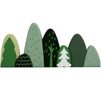 Autocollants muraux anti-collision, rembourrage mural en polyuréthane, panneaux 3D, rembourrage de coussin pour chambre d'enfant, motif arbres verts