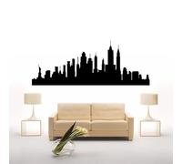 Autocollants muraux architecturaux noirs City New York City Salon Chambre Autocollants Décoration intérieure Intérieur de la chambre