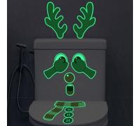 Autocollants muraux auto-phosphorescents en PVC avec images de dessin animé fluorescentes pour décorer plusieurs surfaces intérieures et créer une lueur nocturne douce (B)