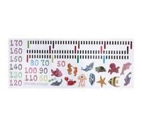 Autocollants Muraux Avec Mesure De La Hauteur, Dessin Animé D'animaux Sous Marins, Sparadrap Muraux Pour La Décoration De La Chambre De Bébé Et De La Crèche