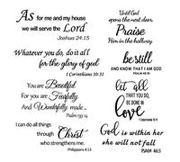 Autocollants muraux avec verset de la Bible - Citations chrétiennes religieuses - Autocollants muraux à décoller et à coller - Autocollants muraux de motivation pour femme, famille, maison, chambre à coucher