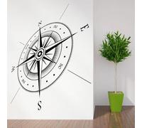 Autocollants muraux boussole, autocollants muraux en vinyle imperméable à l'est, ouest, sud, nord, décoration de la maison, salon, chambre à coucher, autocollants muraux imperméables