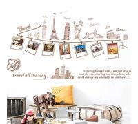 Autocollants Muraux Chambre Salon Canapé Fond Décoration Murale Photo Stickers Muraux Personnalité Créative Voyage Autocollants 140 * 76 Cm