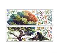 Autocollants muraux charmants papillons et arbres pour égayer n'importe quel espace intérieur avec des couleurs vives