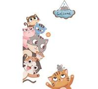 Autocollants Muraux D'animaux De Dessin Animé Pour Bricolage, Sparadrap Muraux Pour Chambres D'enfants, Décoration De Porte De Garde-Robe De Chambre De Bébé