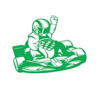 Autocollants muraux de karting de dessin animé, décoration de chambre d'enfant, de sport cool, vinyle, pour fenêtre intérieure de chambre d'enfant, petit, 32x42cm