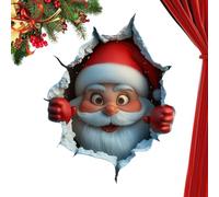 Autocollants muraux de Noël, autocollants de Père Noël cool de dessin animé - Autocollants de sol de Noël, pour école, salle de classe, salle d'étude, salon, dortoir, appartement, bureau, maison