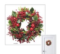 Autocollants Muraux De Noël | Décalcomanie Artistique De Couronne De Noël - 38.9 cm Stickers Adhésifs pour Salon | pour la Chambre, le Salon, la Maison, la Cuisine, la Fête, et pour Arrière-plan