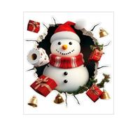 Autocollants muraux de Noël - Décoration de dessin animé amovible avec application facile, autocollants de sol pour le plaisir festif, décoration de vacances avec adhésif, saisonnière pour les es