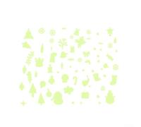 Autocollants muraux de Noël en forme de flocon de neige avec silhouettes lumineuses, autocollants réutilisables en PVC conçus pour une application facile sur diverses surfaces pour créer un