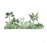 Autocollants muraux décoratifs colorés avec plantes vertes pour des espaces de maison dynamiques