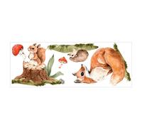 Autocollants Muraux Décoratifs En Forme D'écureuil, 1 Ensemble, Stickers Muraux De Dessin Animé Pour Chambre D'enfants