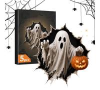 Autocollants Muraux D'horreur D'Halloween, Décor De Fête D'illusion D'horre | Autocollant Mural Intérieur | Pour La Maison, La Salle De Bain, La Chambre À Coucher, Le Bureau, La Fête