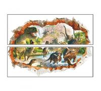 Autocollants Muraux Dinosaure - Décorations Artistiques pour Enfants, Imperméables et Résistants, Parfaits pour Salon, Chambre, Cuisine et Salle de Bain