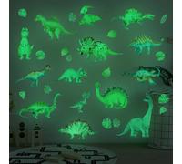 Autocollants muraux dinosaures phosphorescents pour chambre d'enfant, maison, décalcomanies amovibles, éducatifs, garçons, tout-petits, décoration cool en PVC respectueux de l'environnement