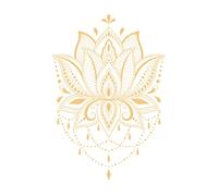 Autocollants muraux en forme de fleur de lotus - Imperméables - Pour studio de yoga - Décoration murale - Fleur de méditation