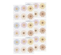Autocollants muraux en forme de marguerite de style bohème pour salle de bain, cuisine, chambre d'enfant