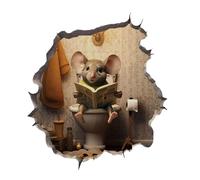 Autocollants muraux en forme de trou de souris, décalcomanie murale 3D réaliste en forme de trou de souris pour décoration murale d'angle à faire soi-même, chambre à coucher, salon, décoration