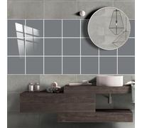 Autocollants muraux en PVC épais et solide, conçus pour la rénovation de cuisine et de salle de bain, résistants à l'huile et à l'humidité pour une utilisation à long terme (blanc)