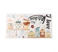 Autocollants muraux en PVC mat pour cuisine et salle à manger Motif ustensiles de cuisine et salle à manger Décoration d'intérieur et de restaurant (MS2126)