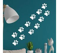Autocollants muraux en vinyle motif patte de chat pour voiture, cuisine, patrouille, sac en papier, noir, empreintes de pattes d'animaux, sacs de chambre pour enfants, décoration d'intérieur,