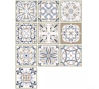 Autocollants muraux géométriques abstraits pour cuisine avec langage de conception européen et construction en PVC pour améliorer le mur intérieur (B)
