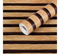 Autocollants muraux imperméables en PVC avec grain de bois pour décoration intérieure 45 cm x 3 m (B)