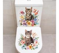 Autocollants muraux imperméables en PVC Motif floral 2 tailles