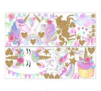 Autocollants muraux licorne pour chambre de fille, bébé, chambre à coucher, salle de jeux