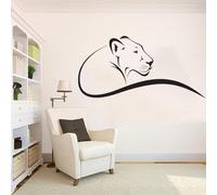 Autocollants muraux Lionne en vinyle Motif animaux sauvages 85 x 42 cm