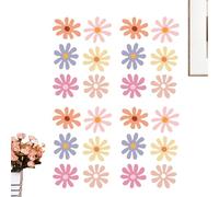 Autocollants muraux motif marguerites pour mur | Papier peint à décoller et coller - Papier peint chaud marguerites colorées pour chambre à coucher, salle de classe, salon