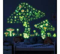 Autocollants muraux phosphorescents en forme de champignon de la forêt pour plafond, décoration esthétique en forme de champignon coloré pour chambre de bébé, enfant, fille, chambre d'enfant