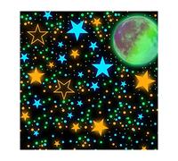 Autocollants muraux phosphorescents pour le noir étoiles phosphorescentes 1449 pièces lune et étoiles clair pour le ciel stickers muraux lumineux lumineux