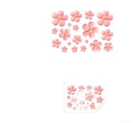 Autocollants muraux phosphorescents pour salle de bain - Motif fleur - Miroir fluorescent - Autocollants décoratifs pour la maison