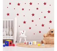 Autocollants muraux pour chambre d'enfants 1 pouces-2 pouces-3 pouces-4 pouces (rouge, Mix Star 155 pièces)