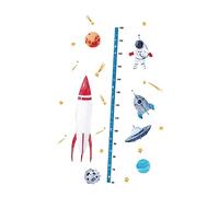 Autocollants Muraux Pour Décoration De Chambre Denfant Tableau De Croissance Pour Garçons Et Filles Motif Fusée Spatiale