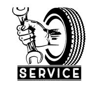 Autocollants muraux pour mécanicien automobile, service de réparation, station de voiture, décoration de garage, autocollants muraux en PVC pour fenêtre, roues amovibles, petit format - 42 x 42 cm