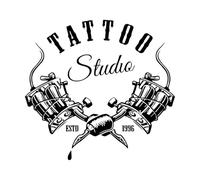 Autocollants muraux pour salon de tatouage, studio d'art, en vinyle, pour vitrine, salon de beauté moderne, décoration murale, petit format - 28 x 29 cm