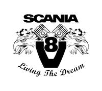 Autocollants muraux pour voiture Scania Living the dream V8 Svempra Creatives Vinyle Chambre d'enfant Chambre d'adolescent-S-34x42cm-Black