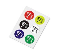 Autocollants NFC 144/168 octets de mémoire, 6 couleurs Étiquettes NFC Adhésif Compatible pour iPhone Étiquette NFC Android