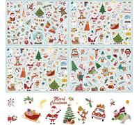 Autocollants Noël, 284 Gommettes Noël pour Cartes, Agendas, Albums de Photos, Cadeaux, Lettres, Calendriers de l'Avent, Scrapbooking, Sticker Noël Enfant, Décoration de Noël