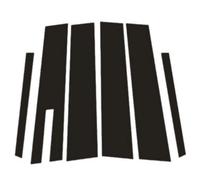 Autocollants Noirs pour Montants B de Ford Taurus (2010-2019), Protections de Montants de vitres adhésives 3M pour Cadre de Porte et Protection extérieure