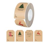Autocollants nom festifs, 300 pièces détiquettes saisonnières, étiquettes Noel 2x3 pouces avec autocollantes, étiquette artisanale papier robuste, emballage faveur avec design mignon, étiquettes fête