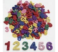 Autocollants Numériques Brillants 100 Pièces 6 Couleurs Décoration de Fêtes Facile à Coller Sans Trace Décoration de Cartes Et De Cadeaux Lettres Autocollantes Stickers Lettres Alphabet