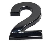 Autocollants Numéro De Maison 5CM, 1 Pièce, Plaque Porte, Noir, Signe Auto-adhésif, Appartement, Hôtel, Bureau, Adresse La Chambre À Domicile(Number 2)